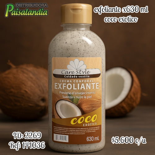 Exfoliante x630 ml coco exótico (UND)