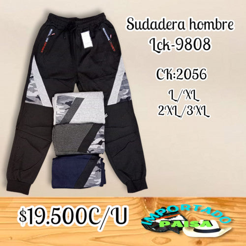 sudadera  hombre sport LCK-9808  L-XL/2XL-3XL