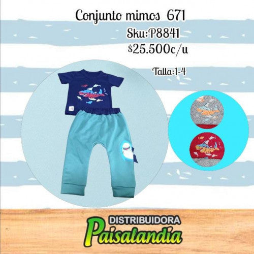 Conjunto mimos T. 1-4 671 (UND)