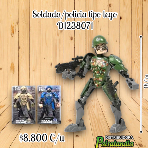 Juguete soldado/policía tipo Lego D1238071 (UND)