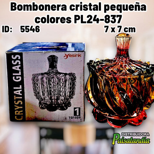 Bombonera cristal pequeña colores PL24-837 (UND)