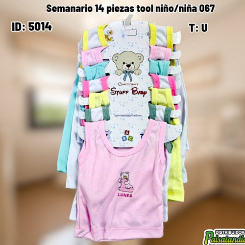 Semanario 14 piezas tool niño/niña 067 (UND)