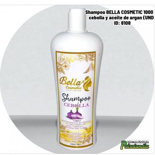 Shampoo BELLA COSMETIC 1000 ml cebolla y aceite de argan (UND)