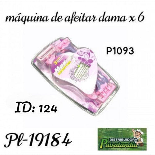 Máquina de afeitar de dama x6 PL-19184 (UND)