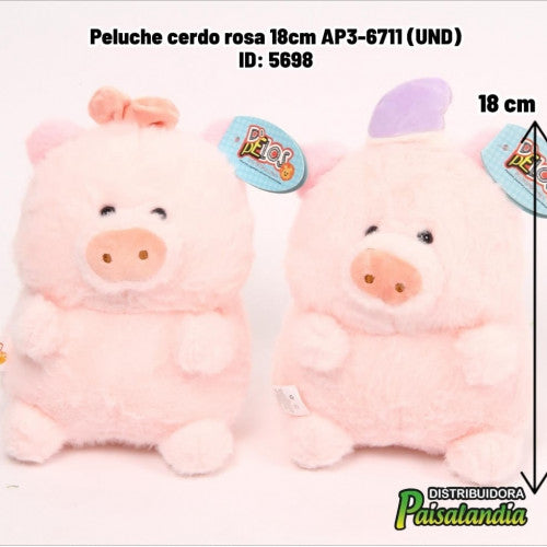 Peluche cerdo rosa 18cm AP3-6711 (UND)