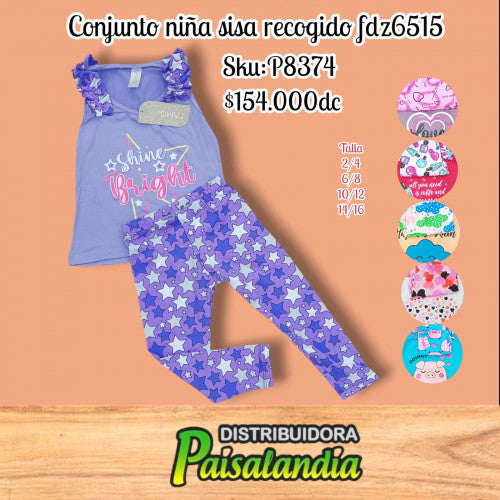 Conjunto niña sisa recogido y leggins fdz6515