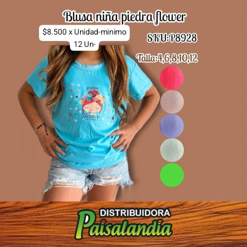 Blusa niña piedra flower (DC)