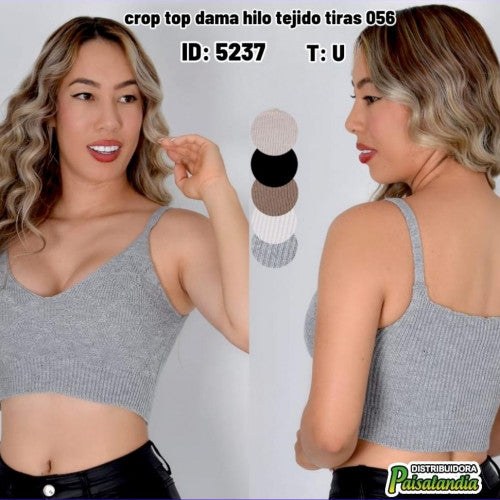 Crop top dama hilo tejido tiras 056 (UND)