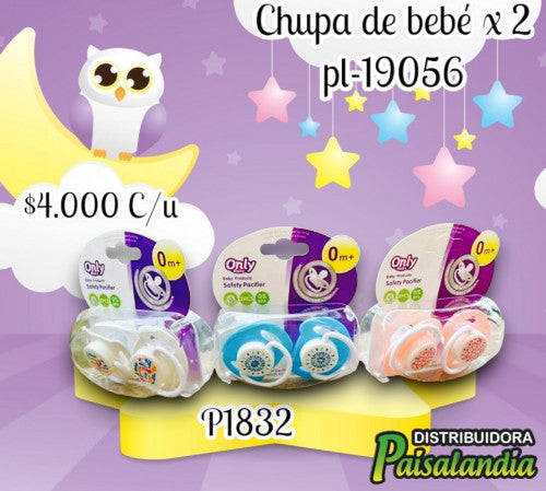 Chupa de bebé x 2 pl-19056 (UND)