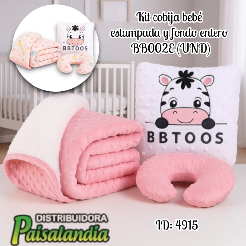Kit cobija bebé estampada y fondo entero BB002E (UND)