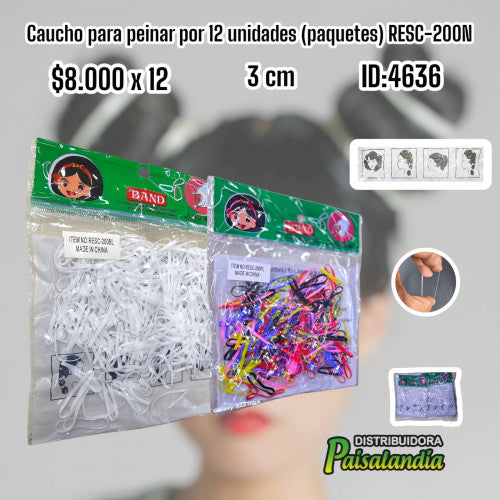 Caucho para peinar por 12 UND TPU RESC-200N (DC)