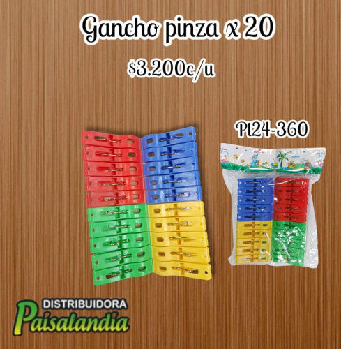 Pinza de ropa X 20 PL24-360