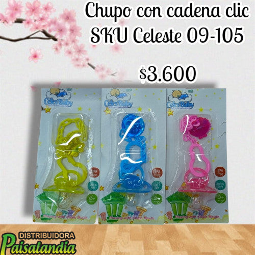 Chupo con cadena clic