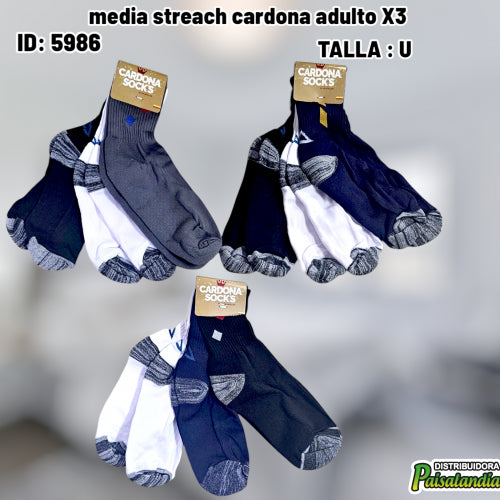 media streach cardona adulto X3 (DC)