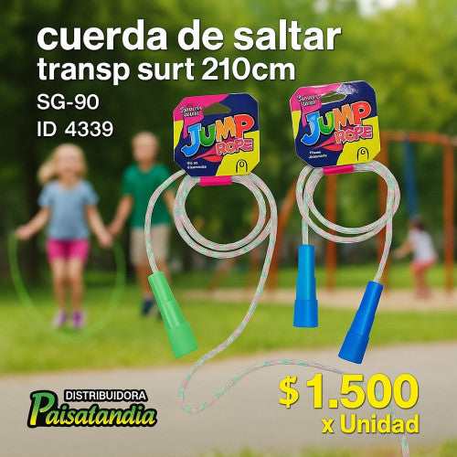 Cuerda de saltar jump rope colores surtidos 210 cm GH-2417 SG-90 (UND)