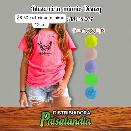 Blusa niña minnie disney (UND)