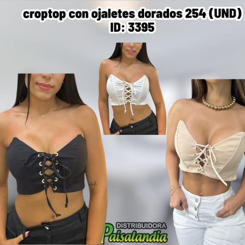 croptop con ojaletes dorados 254 (UND)