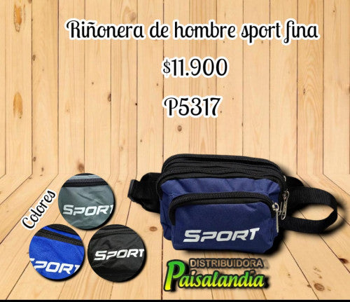 Riñonera de hombre sport fina colores surtidos (UND)