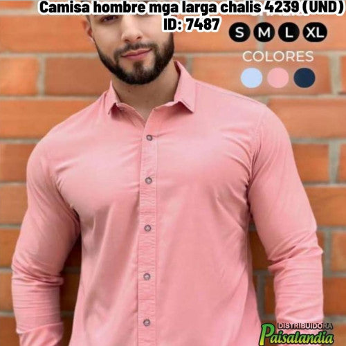 Camisa hombre mga larga chalis 4239 (UND)