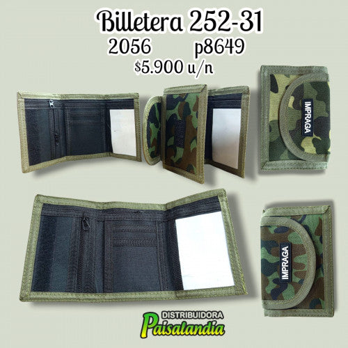 Billetera militar colores surtidos 252-31 (UND)