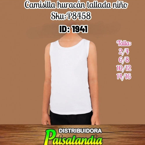 Camisilla huracan blanca tallada (DC)