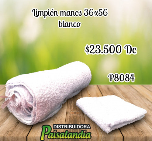 Limpión manos cleaner 36x56 blanco (DC)