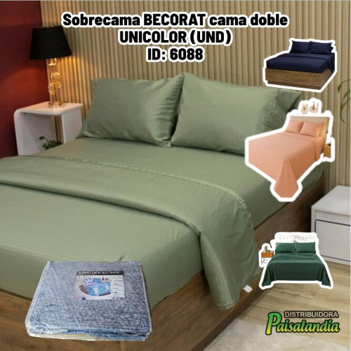Sobrecama SION becorat cama doble UNICOLOR BLANCO (UND)