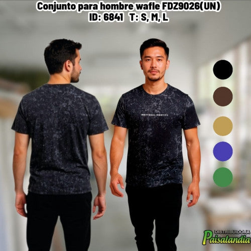Conjunto para hombre wafle FDZ9026(UN)