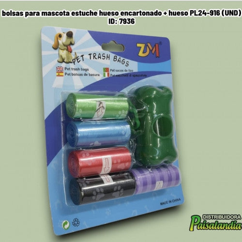 bolsas para mascota estuche hueso encartonado + hueso PL24-916 (UND)