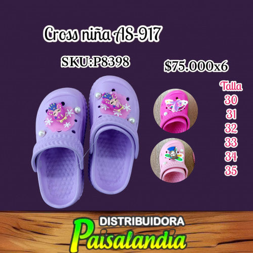 Cross niña talla 30-35 AS917 (SOLO VENTA X 6 UNIDADES)