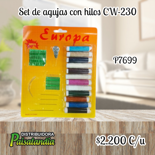 Set de agujas con hilos CW-230