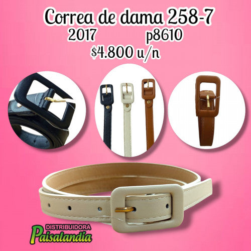 Correa de dama colores surtidos 258-7 (UND)