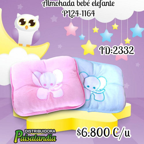 Almohada bebé elefante PL24-1164 (UND)