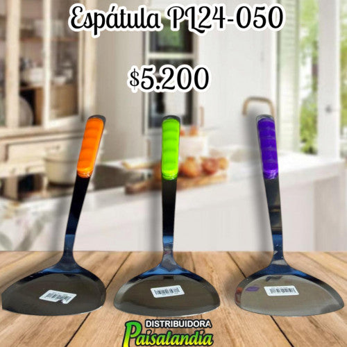 Espátula cocina mango colores PL24-050 (UND)