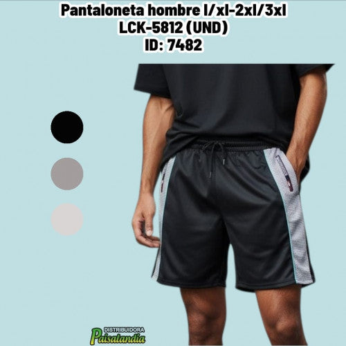 Pantaloneta hombre l/xl-2xl/3xl LCK-5812 (UND)