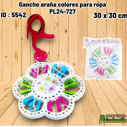 Gancho araña colores para ropa PL24-727 (UND)