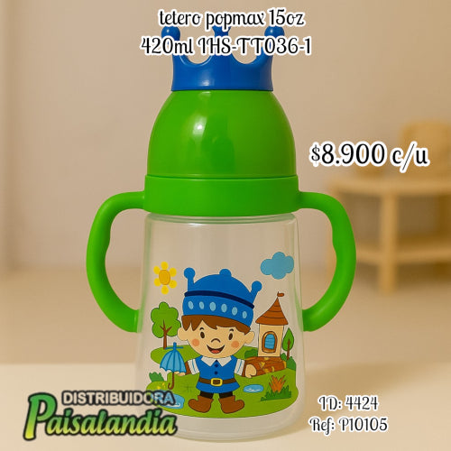 Tetero Popmax 420 ml IHS-TT036-1 (UND)