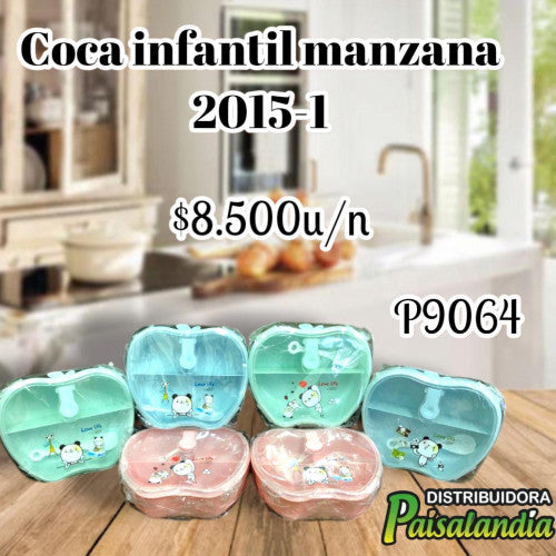 Coca infantil con diseño de manzana 2015-1 (UND)