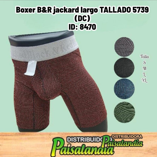 Boxer B&R jackard largo TALLADO 5739 (DC)