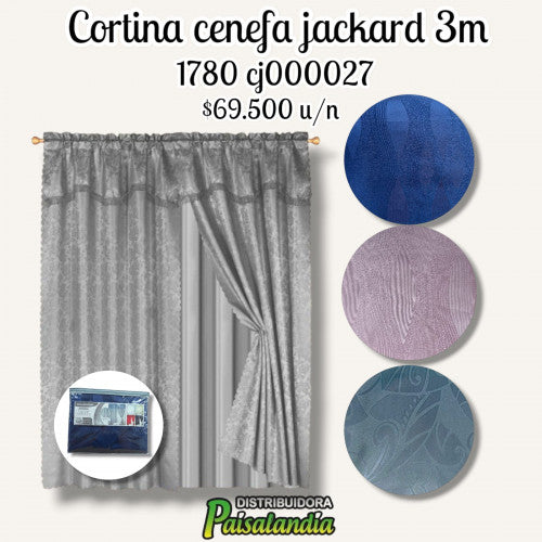 Cortina cenefa jackard 3 m (UND)