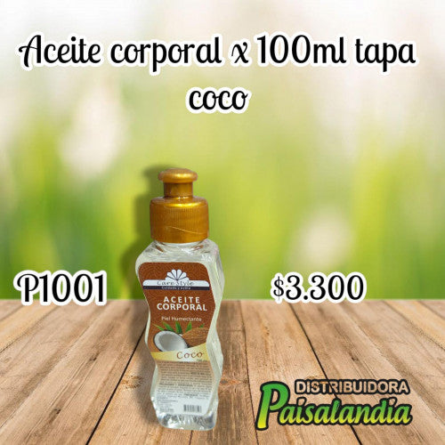 aceite corporal x100 ml tapa coco (UND)