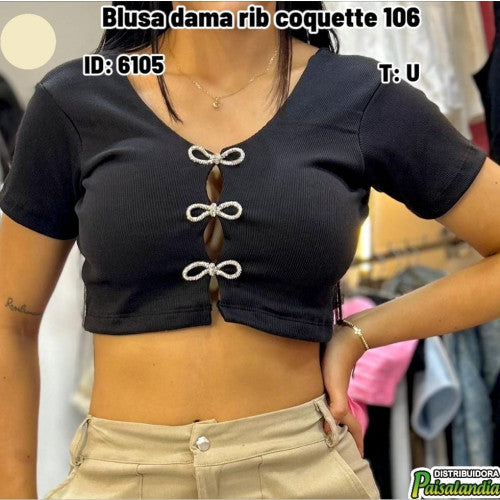 Blusa dama rib coquette 106 (UND)
