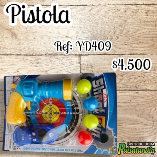 Juguete pistola con pelotas YD409-LOC (UND)
