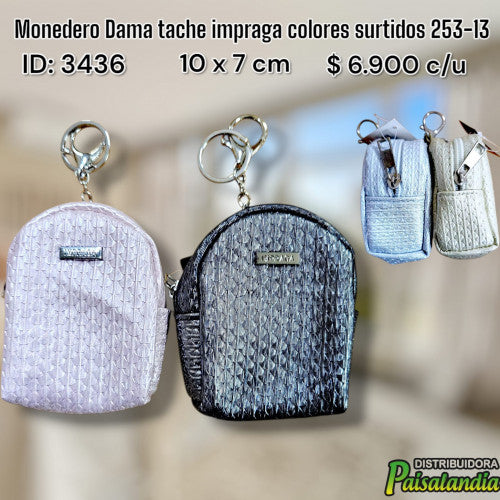 Monedero dama tache impraga colores surtidos 253-13 (UND)