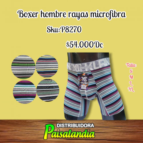 Boxer hombre macklain rayas mf corto