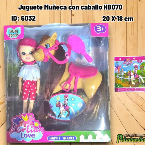 Juguete Muñeca con caballo HB070 (UND)