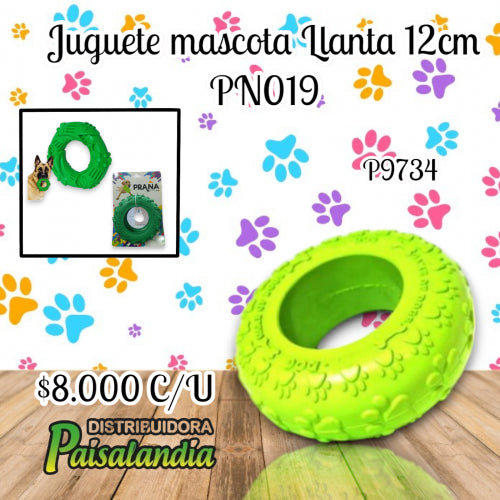 Juguete mascota llanta 12cm PN019 (UND)