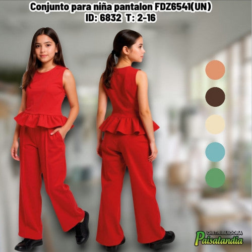 Conjunto para niña pantalon FDZ6541(UN)