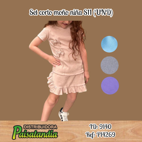 Set corto moño niña S11 (UND)