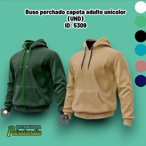 Buso perchado capota adulto unicolor (UND)